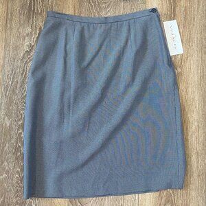 Villager Career Essentials Blue Checked Knee-Length Skirt Size 10 NWT